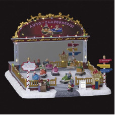 Kalėdinis kaimas su 52 šviesos diodais ir garso bei svyravimo efektu