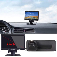 1280 x 720 pikselių 1000TV linijų galinio vaizdo kameros rinkinys: 7 colių TFT LCD ekranas + HD galinio vaizdo kamera Skoda Roomster Superb Cambi Yeti Fabia Octavia II 1Z 2 A1 Golf 5 V variantas 0603 ALE