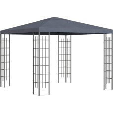 Outsunny Garden Gazebo 2.95 x 2.95 m Gazebo Garden Tent Marquee Party Tent Steel Polyester Grey