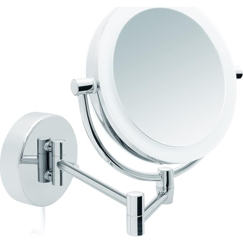 Libaro Modena LED Cosmetic Mirror 5x / 10 x 360° with Wall Mounting and Dimmer Function