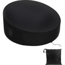 kyaoayo Sun Island Cover, Waterproof, 420D Oxford Fabric, Protective Cover, Sun Island, Round, Windproof, Anti-UV, for Garden Furniture Set, with Storage Bag (190 x 90/50 cm)