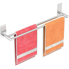 Towel Rail No Drilling 74.5 cm Bathroom Towel Rail Stainless Steel Tea Towel Holder Self-Adhesive Bath Towel Holder Wall Mounted for Bathroom Kitchen
