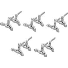 SOLUSTRE 5 Sätze 5 Sets Wasserhahn Getränke Getränkespender Zapfen Wasserspender Ersatzteile Getränkespender Ventil Wasserkrug Leitungswasser Getränkeauslauf Zapfen Ersatz Silber 2 Stück * 5