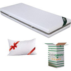Evergreenweb Mattress 80 x 190 cm High 20 cm + 1 Memory Foam Pillow, Orthopaedic Cold Foam Mattress with Massage Effect Cover, Suitable for All Slatted Frames and Beds, Sleepy