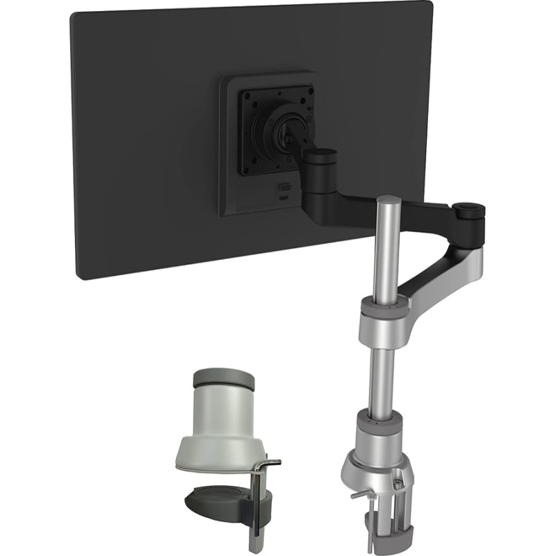 R-Go Zepher 4 C2 Monitor Mount, Fully Adjustable, for 13-40 Inch Screen, 8 kg Load Capacity, Modular Design, VESA 75x75/100x100, Black/Silver