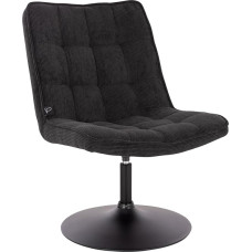 SVITA Henry Lounge Chair Minkštas pasukamas krėslas Swivel Base Lounge Chair Cord Black