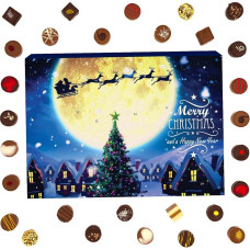 Hallingers Magische Reise Advent Calendar Chocolates Gift Handmade without Alcohol from Fine Cocoa Chocolate (Box) - Advent Calendar Novelties & Advent Calendar Fill | Congratulations Hanukkah Friends