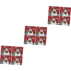MAGICLULU 12 STK Tischs ETS mit Schneemann-Stickerei Weihnachtsgetränke-Tischsets weihnachtlicher küchenuntersetzer Wohnkultur Ornament dekoratives Tischset für zu Hause