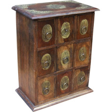 GURU SHOP stalčių spintelė, vaistinėlės spintelė, papuošalų spintelė, 6 modelis, rudos spalvos, 34 x 28 x 16 cm, Skardinės, dėžutės ir skrynelės