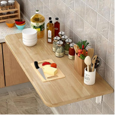 HUOLE valgomojo stalai, išskleidžiamas valgomojo stalas, sulankstomas valgomojo stalas, sieninis stalas, virtuvės stalas, rašomasis stalas, vaikiškas stalas (60 x 30 x 1,6 cm, riešutmedžio spalvos)