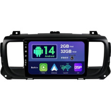 SXAUTO Android 14 IPS Car Radio for Citroen Jumpy 3 / Peugeot Expert / Toyota Proace / Opel Vivaro (2016-2021) - CarPlay Android Car - Reversing Camera - 2G + 32G - Steering Wheel Control DAB - 2 DIN