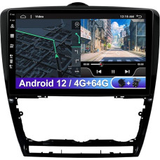 Automobilinė radijo stotelė Stereo 10 colių IPS jutiklinis ekranas GPS navigacija Skoda Octavia 2 A5 (2007-2014) Android 12 - DSP+Carplay Palaiko DAB+ WiFi Bluetooth MirrorLink FM WiFi RDS -4G+64G