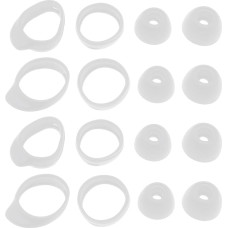 16 vnt. baltos spalvos silikoninių pakaitinių neslystančių ausų antgalių, skirtų 