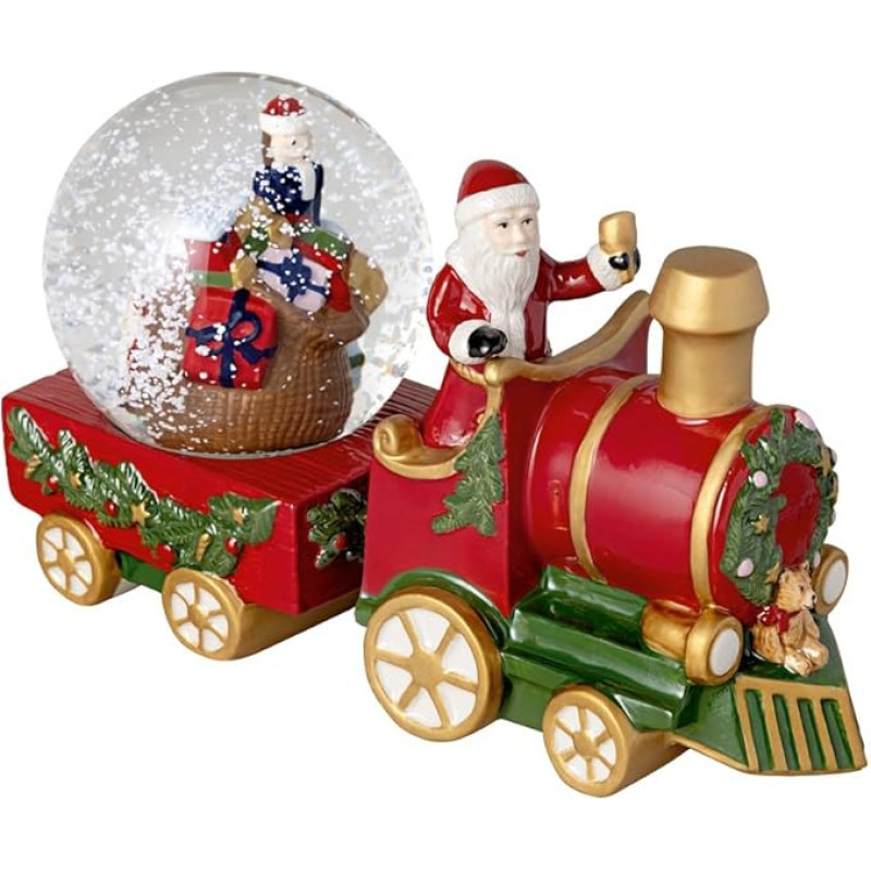 Villeroy & Boch Christmas Toys Large Train Snow Globe Train, 22 x 8.5 x 12.5 cm, Porcelain/Glass, Multi-Colour