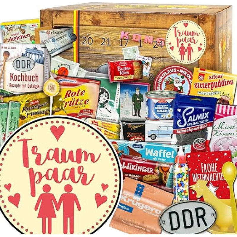 ostprodukte-versand Traumpaar + Advent Calendar DDR with 24 Doors + Christmas Calendar Couples 2023