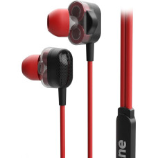 Ozone Gaming Gaming Ozone Dual FX Kopfhörer mit In-Ear-Mikrofon, 3 Arten von Größen, Anti-Kabel, Line-Controller, 3,5-mm-Klinkenstecker, Rot und Schwarz OZDUALFX Peso: 15,8 g