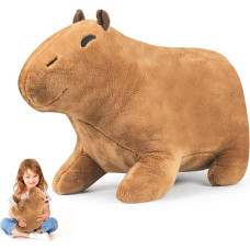 40 cm Capybara Plush Toy, Capybara Cuddly Toy, Simulation Animal Capybara Dolls, Cute Capybara Plushie Rodent Plush Toy Cushion, Large Birthday Gift for Children