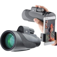 Gosky Titan 12x50 HD Prism Monokulare und Schnelle Smartphone Halter - Wasserdichter Sope - Bak4 Prisma für Vogeljagd, Jagd, Wildlife Secenery