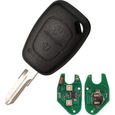 Heart Horse 433 MHz 2 Button Car Remote Key Case ID46 / PCF7946 Chip for Ren-ault Trafic 2 Vivaro Movano Kangoo 2002-2009 Car Key Remote Control Shell Case and VAC102 Blades