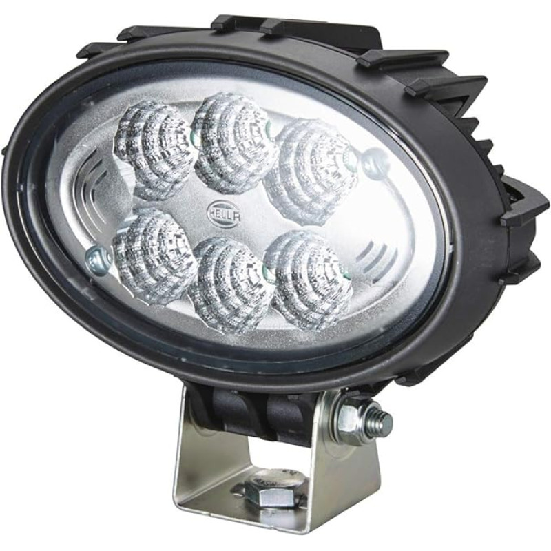 HELLA 1GA 996 761-111 LED-Worklight - Oval 100 Compact - 12/24V - 1850lm - Bracket mounting - Suspended/Vertical - Long-range illumination - Plug: DEUTSCH plug