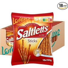 Lorenz Snack World Saltletts Classic Sticks Pack of 18 (18 x 150 g Bags)