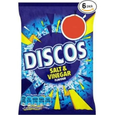 Discos Crispy Snacks Salt & Vinegar - 34g - Pack of 6