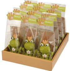 Günthart 12 marcipaninių varlių su karūna celofaniniame maišelyje, kaip varlių karalius, kaip atitinkama dovana Pakuotė po 1 216 g