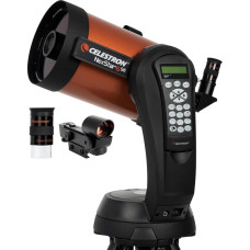 Celestron 11068 NexStar 6SE computergesteuertes Schmidt-Cassegrain-Teleskop mit vollautomatisierter Halterung, SkyAlign-Technologie und XLT-Beschichtung, Schwarz/orange