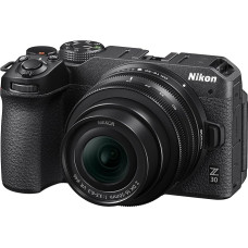 Nikon Z 30 Kit DX 16-50 mm 1:3.5-6.3 VR (20,9 MP, 11 fps, hibridinis AF su fokusavimo asistentu, ISO 100-51.200, 4K UHD vaizdo įrašas, kurio trukmė iki 125 minučių) Juoda