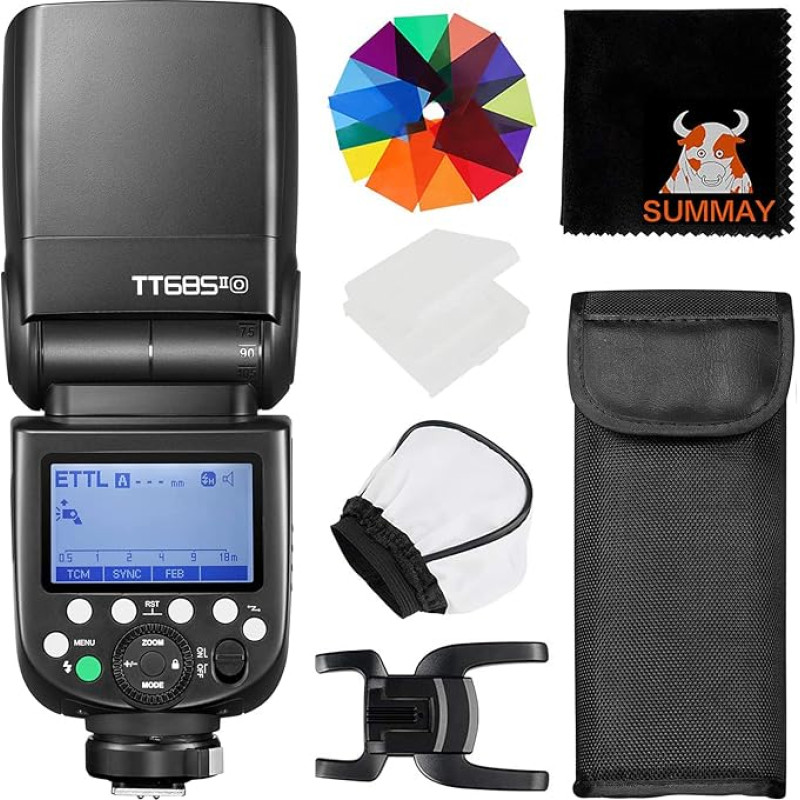 GODOX TT685IIO On-Camera TTL Flash for Olympus/Panasonic Cameras, 1/8000s High Speed Sync, Quick-Release Lock, TCM Instant Conversion, GN60 Manual Speedlite, 0.1-2.6s Recycle Time