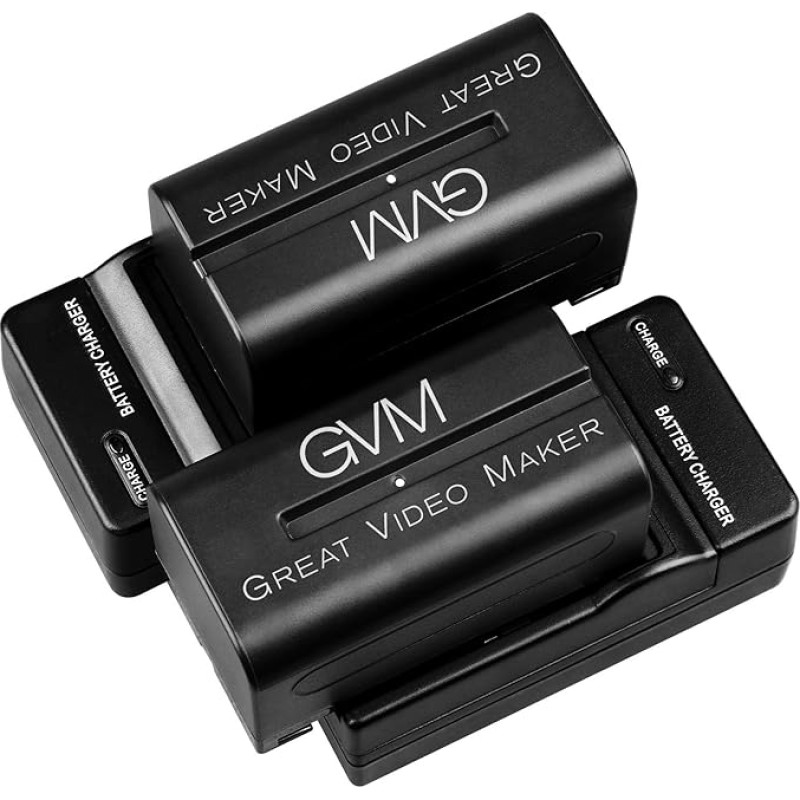 GVM BC-750/770 akumuliatorius ir įkroviklis 4400 mAh, skirtas F975, 960, F950, F930, F770, F750, F550, DCR, DSR, HDR, FDR, HVR, HVL ir LED vaizdo apšvietimui