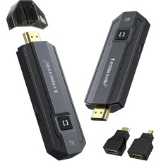 HDMI Wireless Transmitter and Receiver, Lemorele 165FT/50M HDMI Wireless Transmission Supports 8 TXs to 1 RX, 5G HDMI Wireless Transmission for Streaming Neflix/TikTok/YouTube from Laptop, PC to