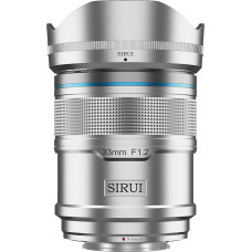 SIRUI Sniper 33 mm automatinio fokusavimo objektyvas F1.2 plataus kampo APS-C fotoaparato objektyvas (X-Mount, sidabrinis)