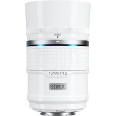 SIRUI Sniper 75 mm automatinio fokusavimo objektyvas F1.2 APS-C teleobjektyvas, skirtas X-T4, X-T5, X-H1, X-H2/H2S, X-T3, X-T30, X-S10 (X laikiklis, baltas)