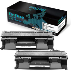 BeOne 2X 80A CF280A 80X CF280X suderinama tonerio kasetė, skirta HP Laserjet Pro 400 M401a M401d M401d M401dn M401dne M401dw M401n M425dn M425dw (2 juodos spalvos)
