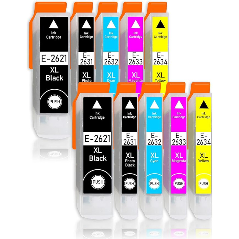 Multipack of 10 Compatible with Epson 26XL Cartridges for Epson Expression Premium XP-510 XP-520 XP-600 XP-605 XP-610 XP-615 XP-620 XP-625 XP-700 XP-710 XP-720 XP-800 XP-810 XP-820