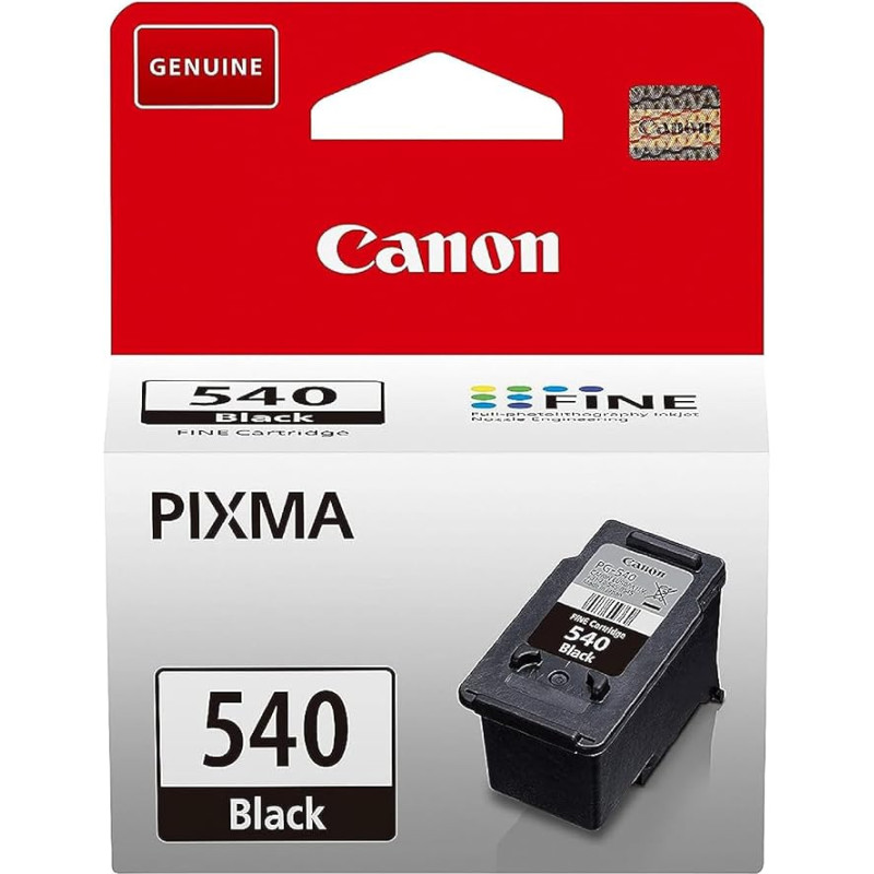 Canon Ink - PG-540 Original Ink Cartridge Black - Prints up to 180 A4 Pages (1 x Cartridge) - Compatible PIXMA Printers