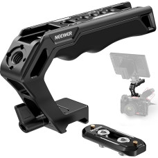 NEEWER viršutinės rankenos viršutinės rankenos ir NATO bėgių rinkinys, patogi silikoninė rankena su NATO greito keitimo funkcija, 3 priedų batai ir 1/4 colio 3/8 colio ARRI sriegis, suderinama su 