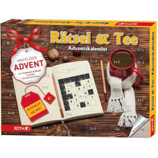 ROTH Puzzles + Tea Advent Calendar Filled with High-Quality Tea and Puzzles, Tea Bag Calendar for the Pre-Christmas Season