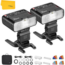 Godox MF12 MF12-K2 Makro blykstė TTL blykstė Speedlite 12W 2.4G belaidis valdymas 3.7V/6.29W ličio baterija Suderinama su Nikon, Sony, Canon, Fuji, Olympus ir Panasonic