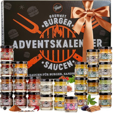 Gepp's Feinkost Advent Calendar Sauces, 24 Unusual Sows from BBQ to Sweet Chili, Culinary Christmas Calendar as a Special Gift for Men and Women, Perfect for Any Connoisseur