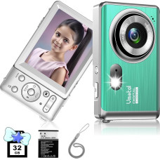 4K Kompakt-Digitalkamera mit SD-Karte, 48 MP Foto/4K-Video 30 FPS/7,1 cm HD-Bildschirm/18-facher Zoom, Kamera-Anfänger für Kinder/Jugendliche/Studenten/Jugendliche