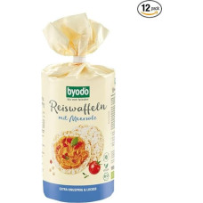 Byodo Organic Rice Waffles with Sea Salt Pack of 12 (12 x 100 g) - Gluten-Free Snack, Vegan, Crispy & Natural, Optimal Storage, Ideal for Toppings, Rich in Nutrients