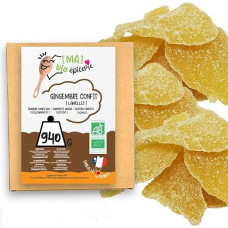 Les Papoteuses | Organic Candied Ginger in Strips 940 g | Organic Certified | Fair Trade | 100% Natural | High Quality Candied Fruits | No Preservatives