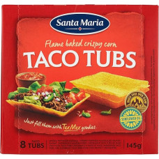 Santa Maria Taco Tubs, 12 x 145 g, Stable and Versatile, Ideal for Family Dinners, Parties or as a Quick Meal