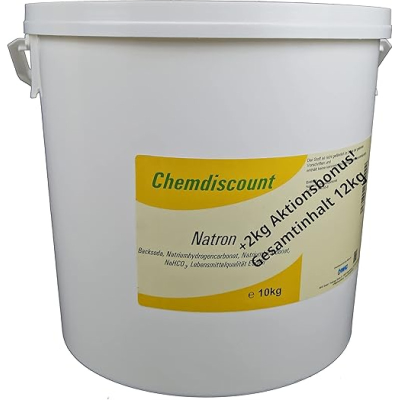 10 kg + 2 kg premijos (12 kg) maistinės sodos E500ii (geriamoji soda, natrio bikarbonatas)