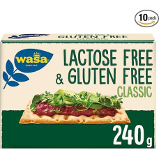Wasa Crispbread Gluten Free & Lactose Free Classic Pack of 10 (10 x 240 g)