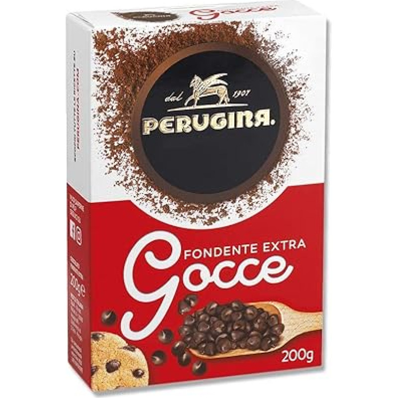 6 x Perugina Gocce di Cioccolato Fondente Extra Dark Chocolate Drops Konditerijos ingredientai 200 g Saldus dekoravimas Be glitimo 100% itališkas produktas