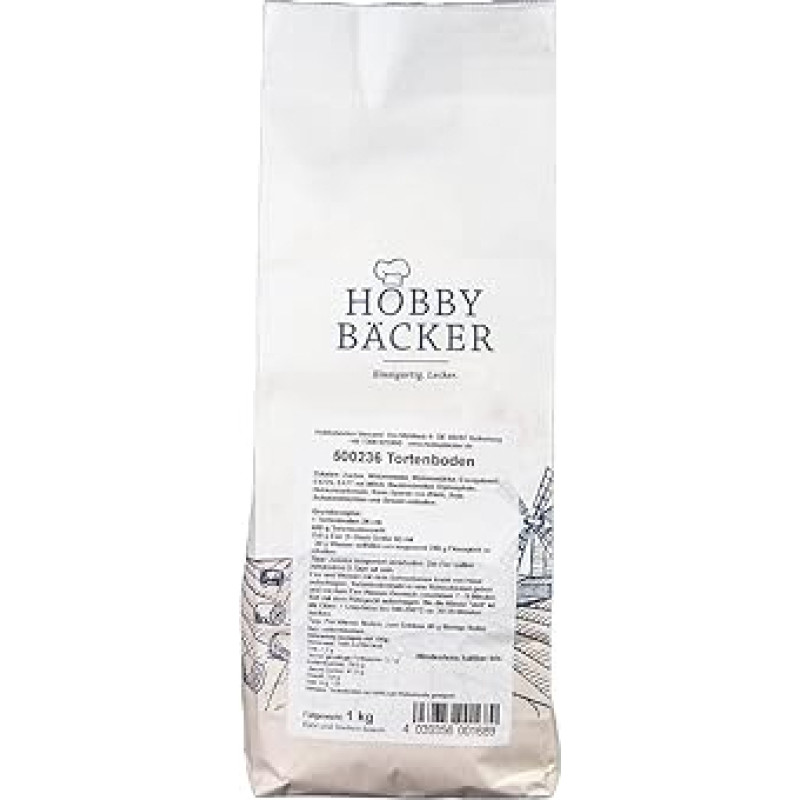 Hobby baker baking mix for finished cake and cake base (1 kg), quick and easy preparation, tastes like a professional