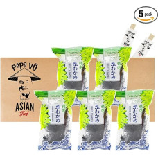 Pack of 5 (5 x 56.7 g) Premium ITO Wakame + 2 Papa Vo Chopsticks